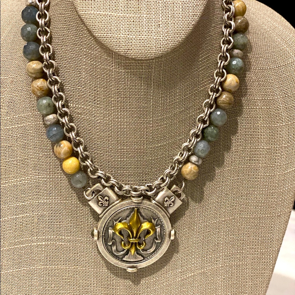 French Kande Double Strand Mediterranean Mix Necklace